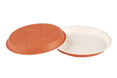 MOULES TOURTIÈRES EN CARTON CUISSON VENTE Ø 180 X H 235 MM ORANGE INTÉRIEUR BLANC X70