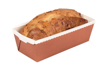 MOULES À CAKE ÉVASÉS EN CARTON CUISSON VENTE 230X98X70 MM 100 CL ORANGE INTÉRIEUR BLANC X40