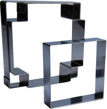 MOZAÏK CARRÉS INOX 9X9X2 CM X4
