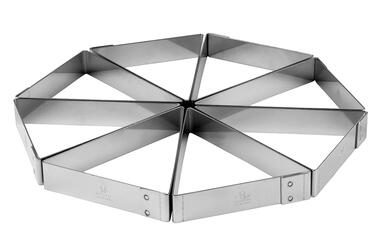 MOZAÏK TRIANGLES INOX 12X9.8X2 CM X8