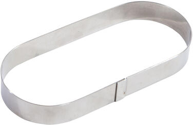 MOZAÏK CERCLE À TARTES OBLONGS INOX 28X9X2. CM