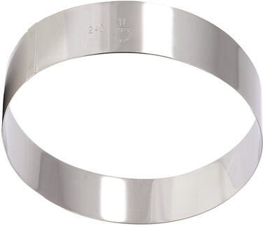 CERCLE À MOUSSES INOX HAUTEUR 4.5 CM 26 CM