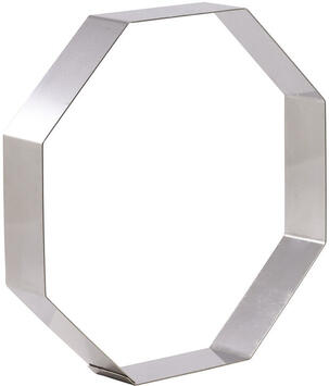 CERCLE À ENTREMETS OCTOGONE INOX HAUTEUR 4 CM 24 CM
