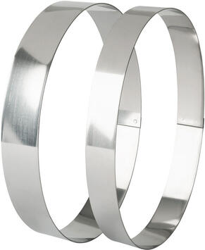 CERCLE À ENTREMETS OVALES INOX HAUTEUR 3.5 CM 21 CM