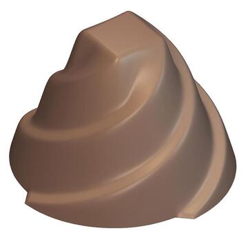 PLAQUE 117,5X17,5CM 8 BONBONS CHOC SPIRALE