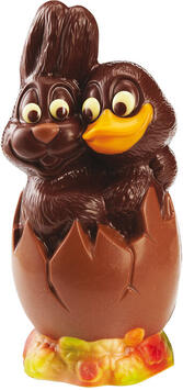 PLAQUE 275X175 DOUBLE POUR OEUF COUPLE LAPIN/CANARD