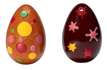 PLAQUE 27,5X17,5CM 4 DEMI OEUF BULLE/SPLAT