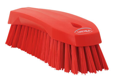 BROSSE A MAIN ALIMENTAIRE 20CM FIBRE DURE ROUGE