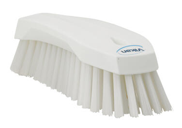 BROSSE A MAIN ALIMENTAIRE 20CM FIBRE DURE BLANC