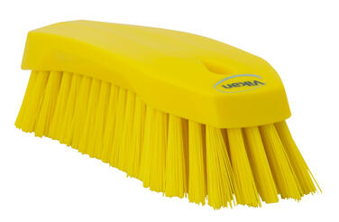 BROSSE A MAIN ALIMENTAIRE 20CM FIBRE DURE JAUNE