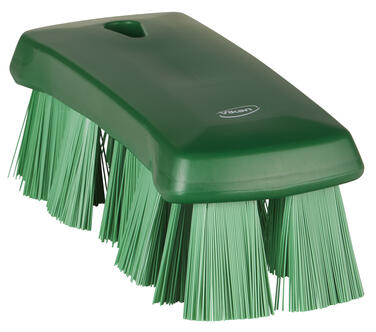 BROSSE A MAIN FIBRE DURE 17CM VERT