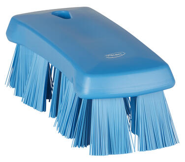 BROSSE A MAIN FIBRE DURE 17CM BLEU