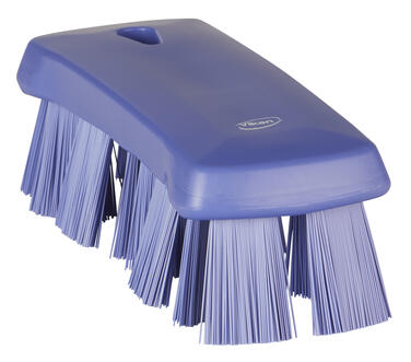 BROSSE A MAIN FIBRE DURE 17CM VIOLET