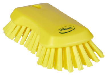 BROSSE PAPILLON A MAIN XL ALIMENTAIRE 230MM EXTRA DURE JAUNE
