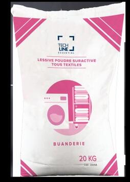 LESSIVE POUDRE SURACTIVE TOUS TEXTILES  TECHLINE 20KG