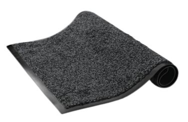 TAPIS MICROFIBRE 60X90CM GRIS/NOIR TECHLINE