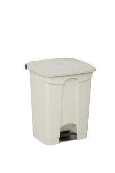 POUBELLE A PEDALE TECHLINE 45L 2 ROUES BLANC / BLANC