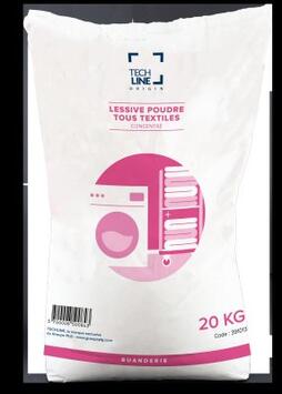 LESSIVE POUDRE TOUS TEXTILES TECHLINE 20KG