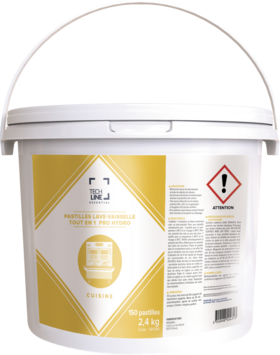 DETERGENT TABLETTES VAISSELLE TOUT EN 1 PRO HYDRO TECHLINE X150