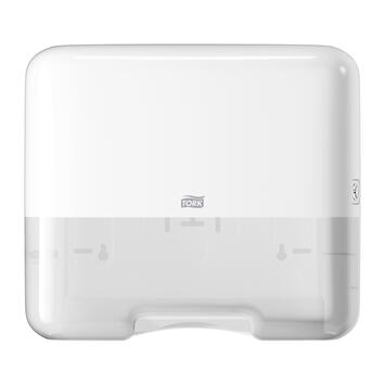 DISTRIBUTEUR D’ESSUIE-MAINS PLIÉS MINI TORK® H3 BLANC
