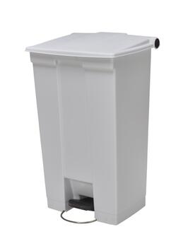 POUBELLE A PEDALE CARRE STEP ON 87L BLANC