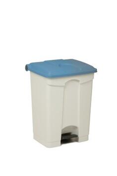 POUBELLE A PEDALE TECHLINE 45L 2 ROUES BLANC / BLEU