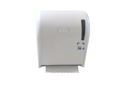 DISTRIBUTEUR D’ESSUIE-MAINS ROULEAUX À DÉCOUPE AUTOMATIQUE 20CM TECHLINE BLANC