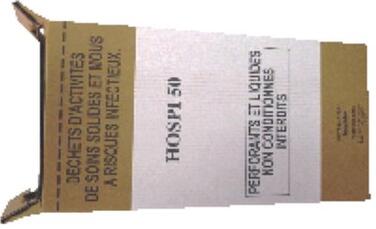CARTON POUR DECHETS DASRI H58CM SAC 50L LC PQT/10