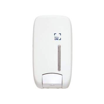 DISTRIBUTEUR MANUEL DE SAVON LOTION GEL À RÉSERVOIR TECHLINE 1L BLANC