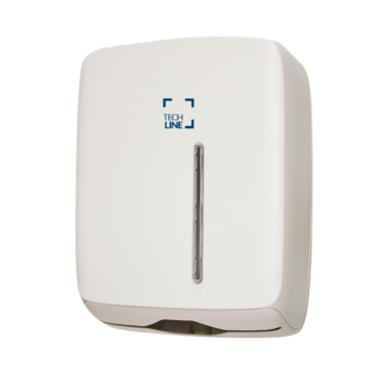 DISTRIBUTEUR D’ESSUIE-MAINS PLIÉS TECHLINE 600 FORMATS BLANC