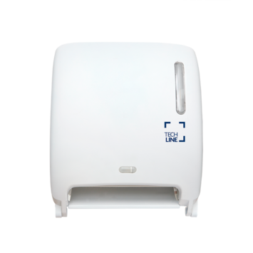 DISTRIBUTEUR D'ESSUIE-MAINS ROULEAUX À DÉTECTION OPTIQUE TECHLINE BLANC