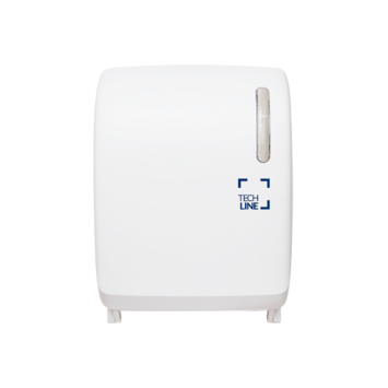 DISTRIBUTEUR D’ESSUIE-MAINS ROULEAUX À DÉCOUPE AUTOMATIQUE TECHLINE BLANC
