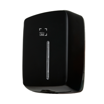 DISTRIBUTEUR D’ESSUIE-MAINS PLIÉS TECHLINE 600 FORMATS NOIR