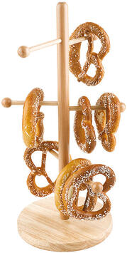 SUPPORT À BRETZEL EN BOIS H 50 CM