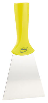GRATTOIR ALIMENTAIRE LAME INOX PAS DE VIS 10CM JAUNE