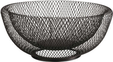 CORBEILLE EN FIL MÉTAL LAQUÉ NOIRE Ø 31 H 14