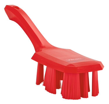 BROSSE A MAIN UST MANCHE COURT 26CM FIBRE DURE ROUGE
