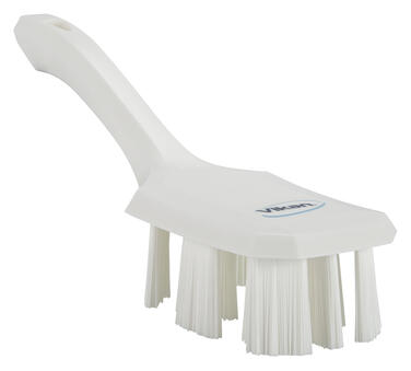 BROSSE A MAIN UST MANCHE COURT 26CM FIBRE DURE BLANC