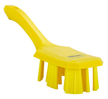 BROSSE A MAIN UST MANCHE COURT 26CM FIBRE DURE JAUNE