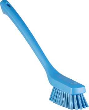 BROSSE ALIMENTAIRE MANCHE LONG 42CM FIBRE DURE BLEU