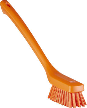 BROSSE ALIMENTAIRE MANCHE LONG 42CM FIBRE DURE ORANGE