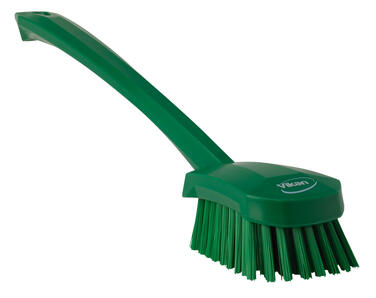 BROSSE A MAIN ALIMENTAIRE MANCHE LONG 41CM FIBRE DURE VERT