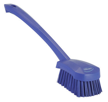 BROSSE A MAIN ALIMENTAIRE MANCHE LONG 41CM FIBRE DURE VIOLET