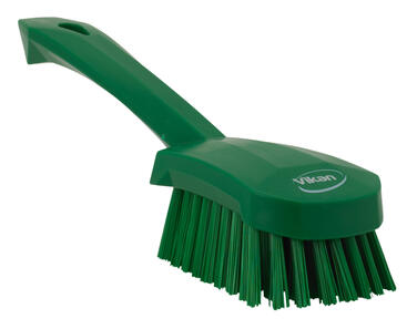 BROSSE A MAIN ALIMENTAIRE MANCHE 27CM FIBRE DURE VERT