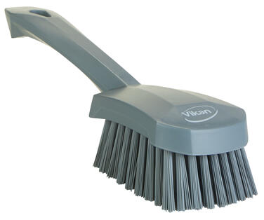 BROSSE A MAIN ALIMENTAIRE MANCHE 27CM FIBRE DURE GRIS