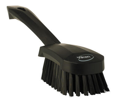 BROSSE A MAIN ALIMENTAIRE MANCHE 27CM FIBRE DURE NOIR