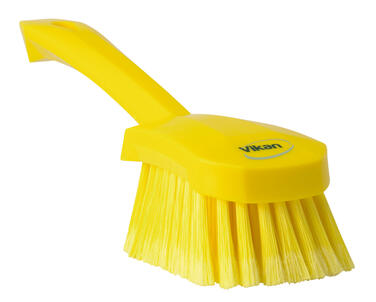 BROSSE A MAIN ALIMENTAIRE MANCHE 27CM FIBRE SOUPL/FLEURE JAUNE
