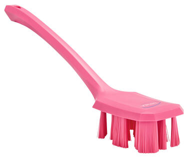BROSSE A MAIN UST MANCHE LONG 39CM FIBRE DURE ROSE
