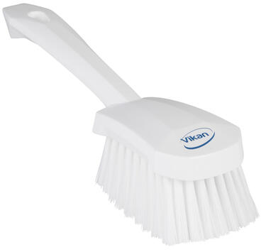 BROSSE A MAIN MANCHE COURT 27CM SOUPLE BLANC
