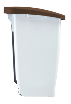 POUBELLE A PEDALE MOBILY 60L BLANC / MARRON